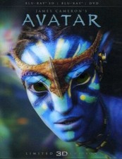 Avatar  (BD + Blu-Ray 3D + DVD, 2009) Lenticular Slipcover Limited Ed/ 2 DISCS