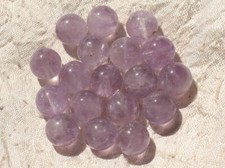 1pc - Perle de Pierre - Améthyste Claire Lavande Boule 12mm   4558550018755