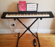 Yamaha NP-30 Portable Grand Digital Keyboard with Stand, Cord, Pedal, Rest, Bag