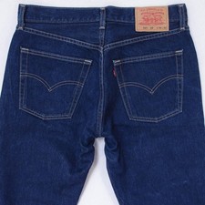 Hommes Levi's 521 Regular Straight Bleu Jeans W33 L32