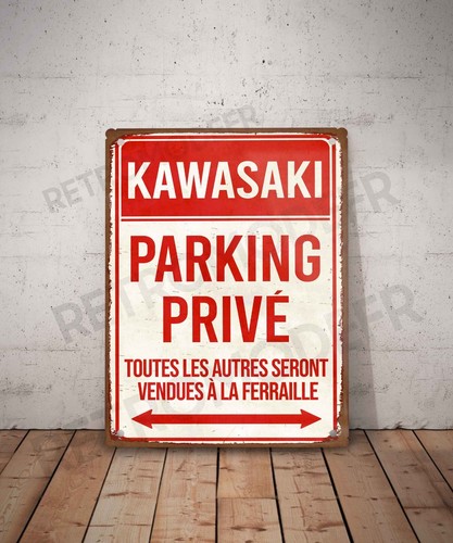 Plaque métal vintage - , kawasaki