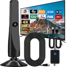 4K Rewave Antena, TV Antenna, Suction Cup TV Antenna Plug Play 3m Cable 2025 USA