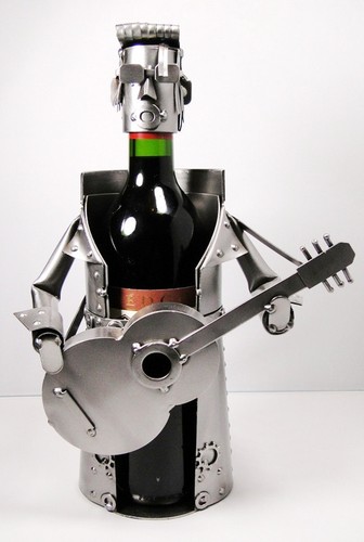Porte bouteille guitariste