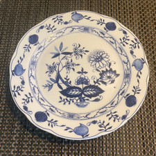 Set de 4 assiettes à dessert Royal Boch en porcelaine, motif floral bleu, 17,5 