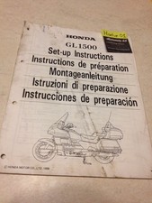 Honda Goldwing GL1500 GL1500 J Gold instructions préparation setup manuel