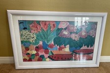 Vintage Walasse Ting 1985 “I Love Long Summer” Lithograph? EUC, 35” X 19.5”