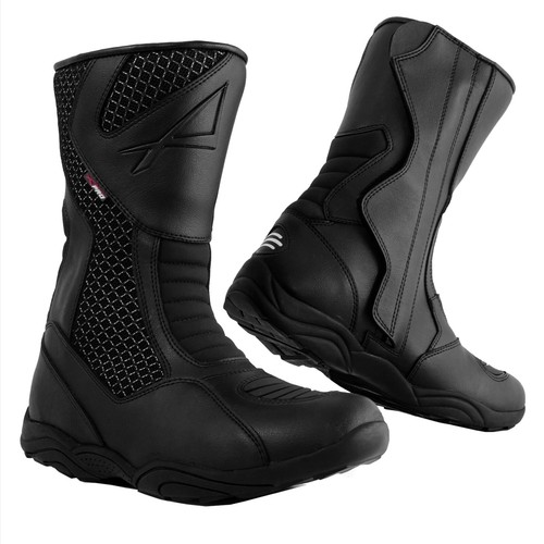 Bottes cuir textile perforé - cuir,