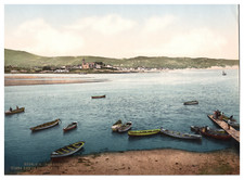 Spain, Fuenterrabia, overview taken from Hendaye Vintage albumen print,