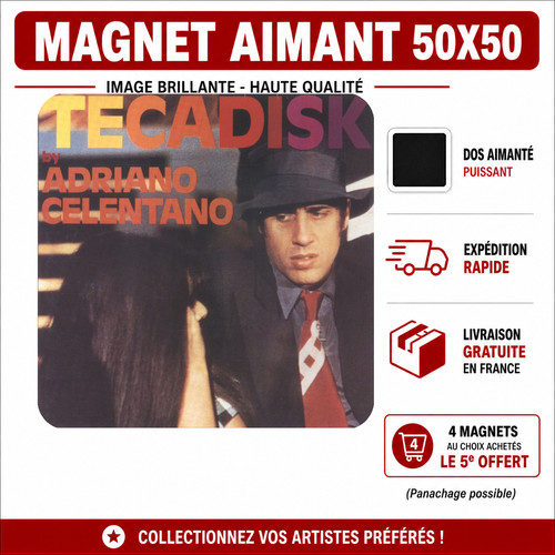 Magnet adriano celentano 5x5 - magnet,