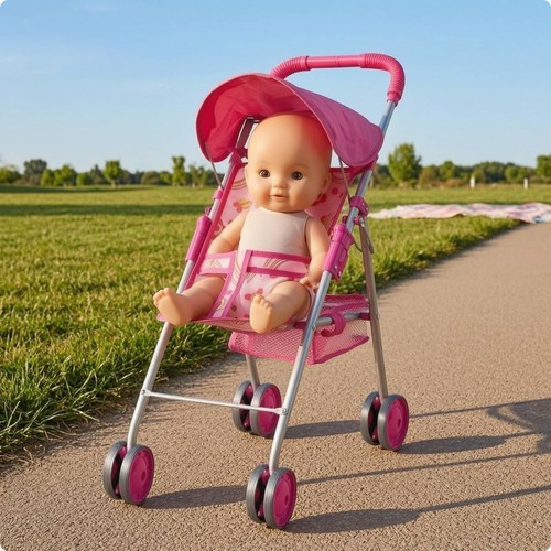 Poussette poupée pliable - poupée,