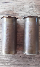 Small Pair TAHURE and VERDUN Trench Craft Shell Sockets 1914-1918 WW1