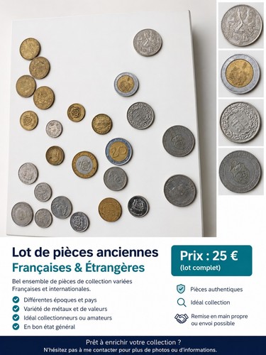 Lot pièces anciennes - de,