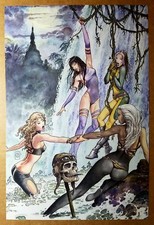 X-Women X-Men Babes Rogue Storm Psylocke Marvel Comics Poster by Milo Manara
