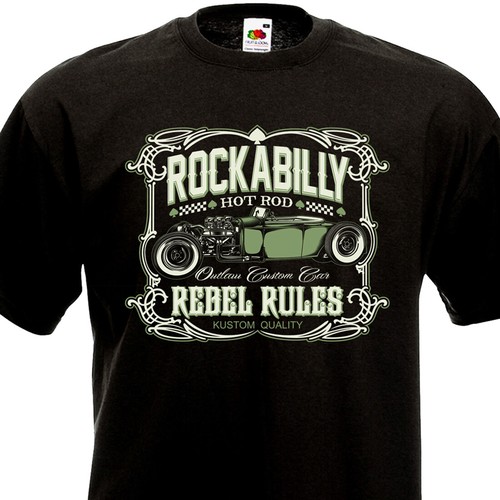 Tee shirt rockabilly - hot, rod