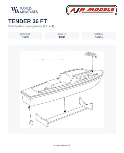 Ajm models d053 bateau annexe - ajm,