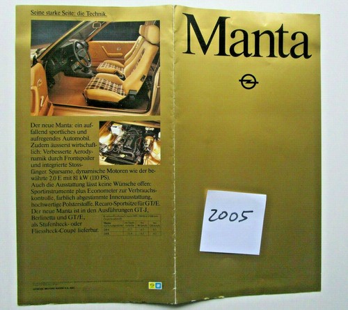 2005 opel manta - manta, gt-j