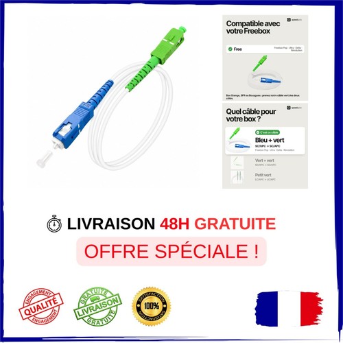 Câble fibre optique - fibre, freebox