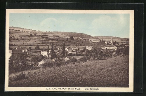 Cpa étang vergy vue - cpa,