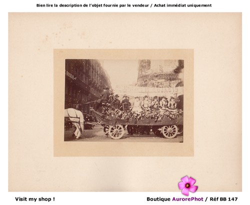Paris 1889 char carnaval des - paris,, 1889,