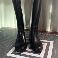 Aigle Black Knee Boots with