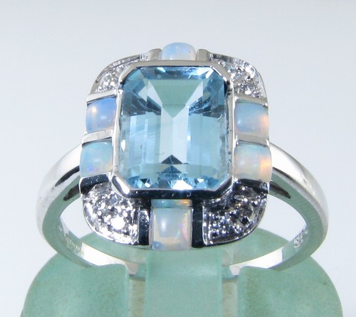 Bague cocktail art déco - déco, 9ct