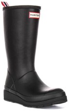 HUNTER Jeu à Enfiler Grand Ajustement Confortable Pluie Bottes Femmes Noir UK 3