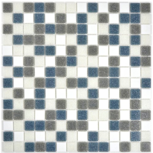 Mosaïque carreau verre - , blanc