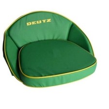 COUSSIN DE SIÈGE TRACTEUR DEUTZ - VERT ET JAUNE - BRODE