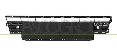 Grille centrale noire trous - grille,