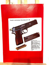 Antique Browning GP 35 WW1 WW2 Pistol Military Document Poster