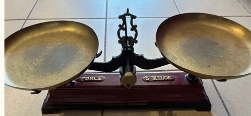 Balance ancienne plateaux en - balance,