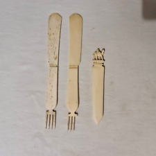 2 Knife Forks and 1 Bakelite Paper Cutter (?) or other - 20th century