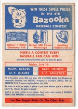 1957 Topps Bazooka Contest July 19
