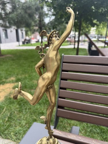 Bronze hermes statue mercury - hermes,