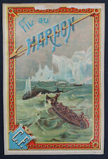 Ancienne étiquette FIL AU HARPON C.F.  thread label 24