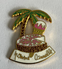 90 - Pin's LA POMME CINNAMON TROPICAL FRUIT - CAKE ICE PALM TREE