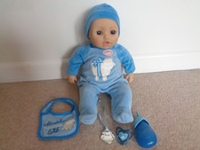 Baby Annabell Brother Alexander Interactive mouth moves dummy bottle bib