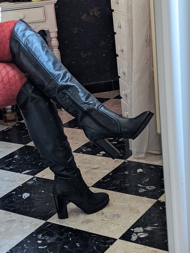 Bottes cuissardes noires - , en