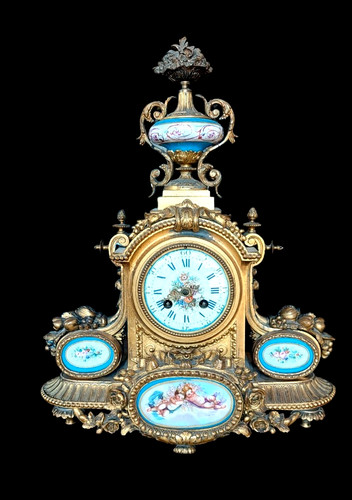 Ancien horloge table en - de,