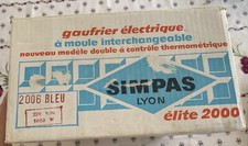 Waffle maker (1974) Simpas Lyon Elite 2000 Blue (box + insert + original manual) »