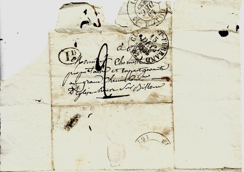 1833 cachet postal - , id