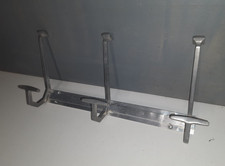 Porte-manteaux mural vintage 3 patères - en aluminium - Déco atelier alu ancien