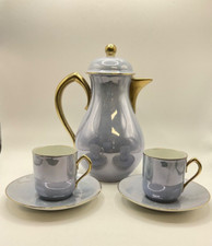 Bavarian Porcelain Demitasse Coffee Service - Marked w/ Crown LDB Co. Bavaria