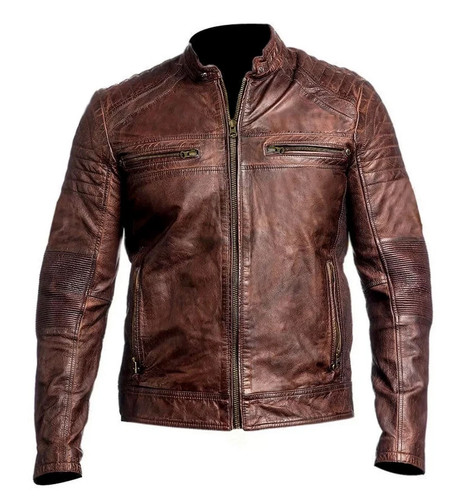 Veste motard cuir - veste, en