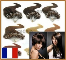 50, 100 EXTENSIONS DE CHEVEUX POSE A FROID EASY LOOP NATURELS REMY 53CM  3A+