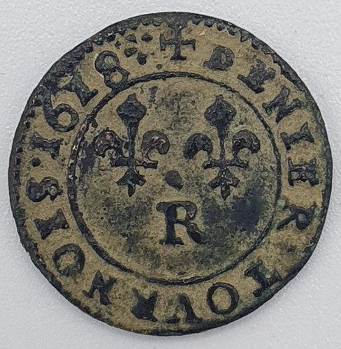 Monnaie louis xiii - (cuivre),