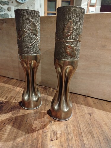Paire vases douilles - , 75