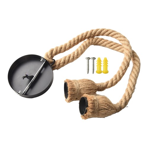 Lustre rustique corde chanvre