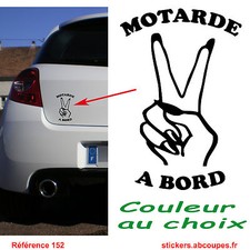 Sticker autocollant Motarde à