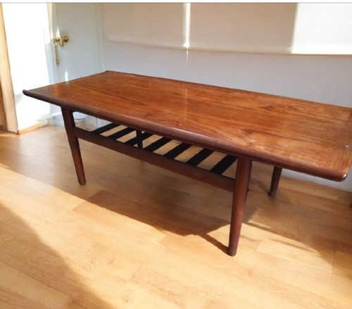 Table basse scandinave - , teck